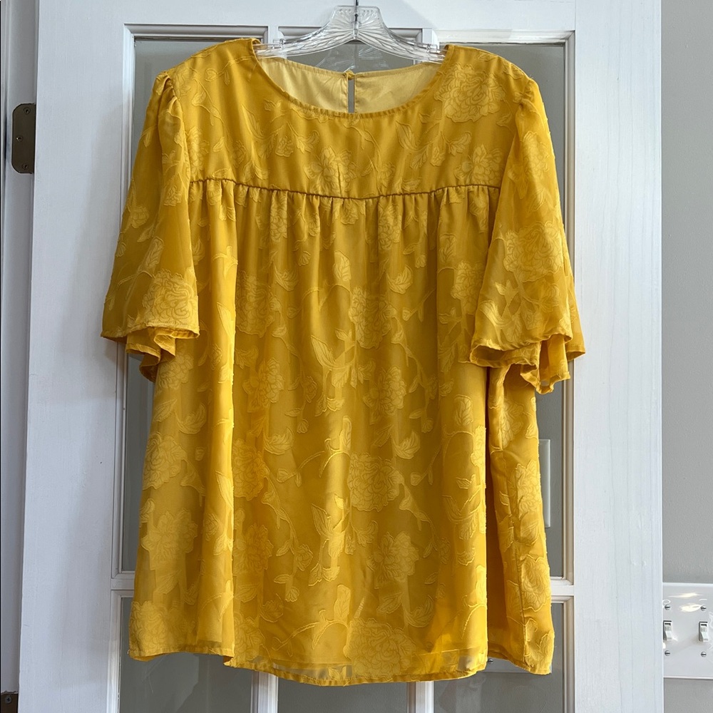 Floral Appliqué Dressy Women's Blouse